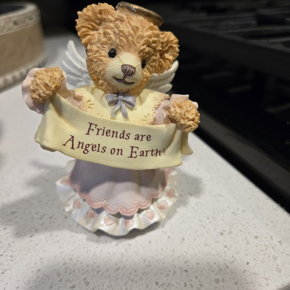 Polly Bainbridge Bear CollectibleAngel Bear Figurine with Heartfelt Message
